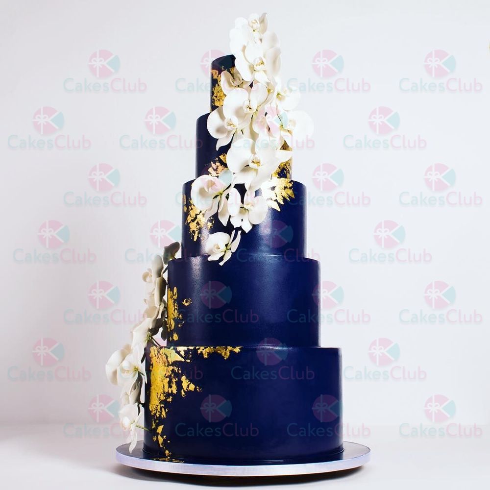 Синие свадебные торты - A1741