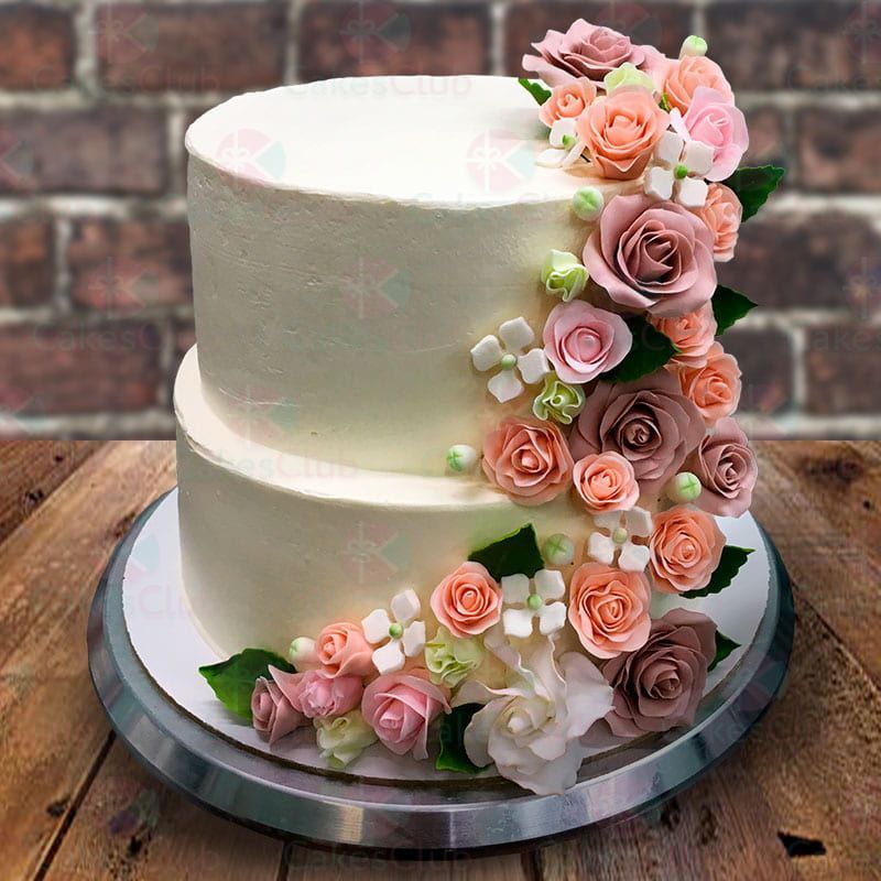 Двухъярусные свадебные торты - A2176