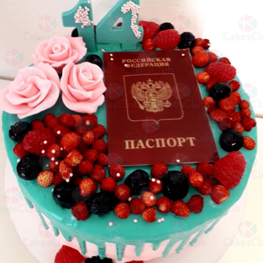 Торт паспорт (14 лет) - A2395