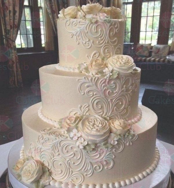 Бежевые свадебные торты - A2769