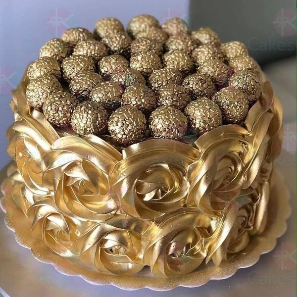 Золотые свадебные торты - A2949