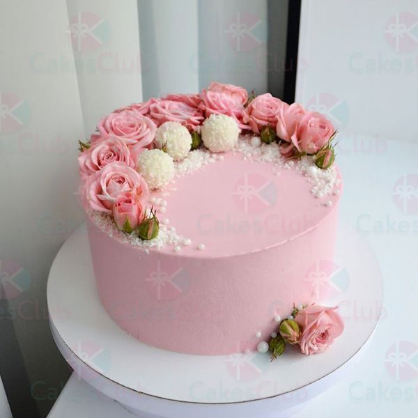 Свадебные торты с цветами - A3165