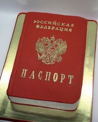 Торт паспорт (14 лет) - a397