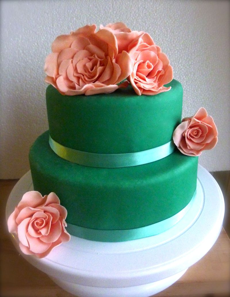 Зеленые свадебные торты - a1123