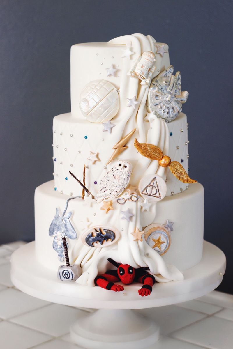 Прикольные свадебные торты - a1159