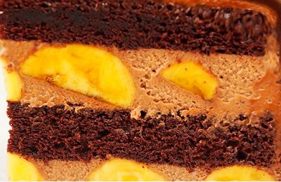 Заказать бисквитный банановый торт в кондитерском доме CakesClub, фото тортов с начинкой банановый рай - Банановый рай