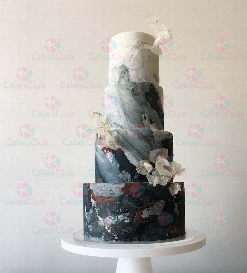 Черные свадебные торты - A1714
