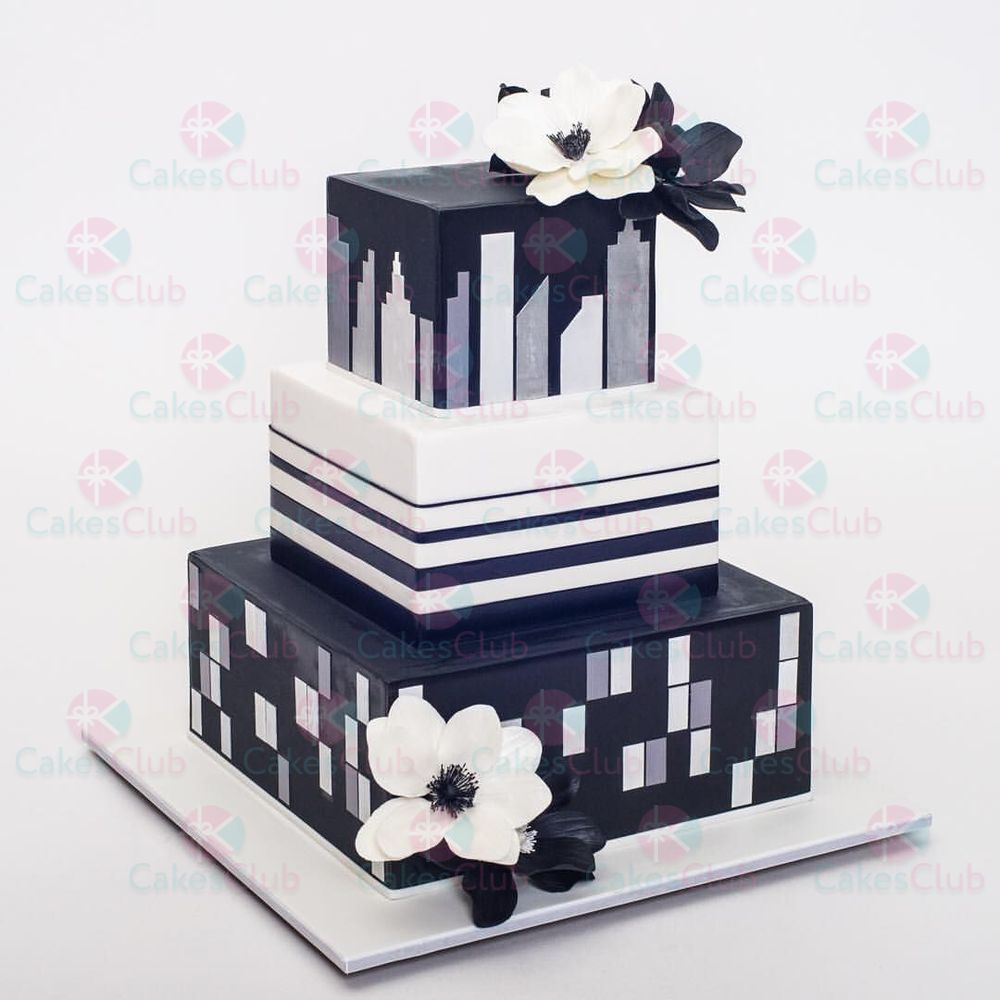 Черные свадебные торты - A1716