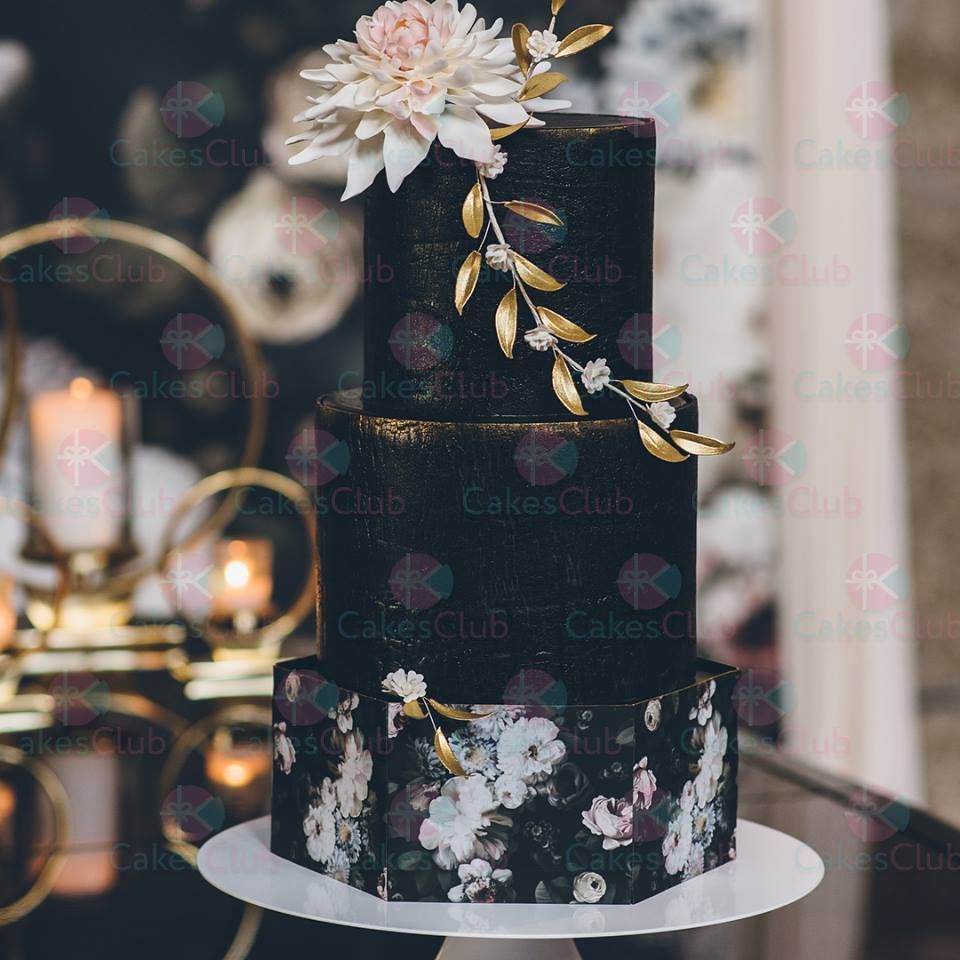 Черные свадебные торты - A1718