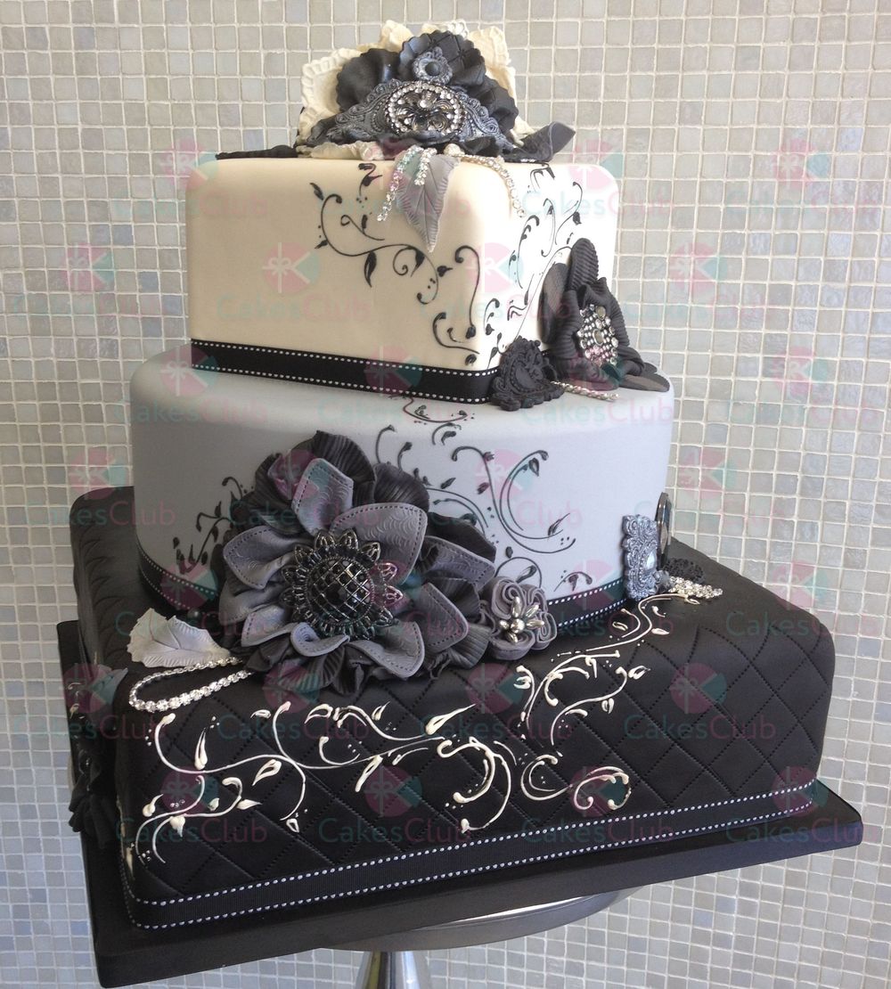 Черные свадебные торты - A1722