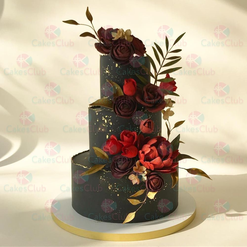 Черные свадебные торты - A1730