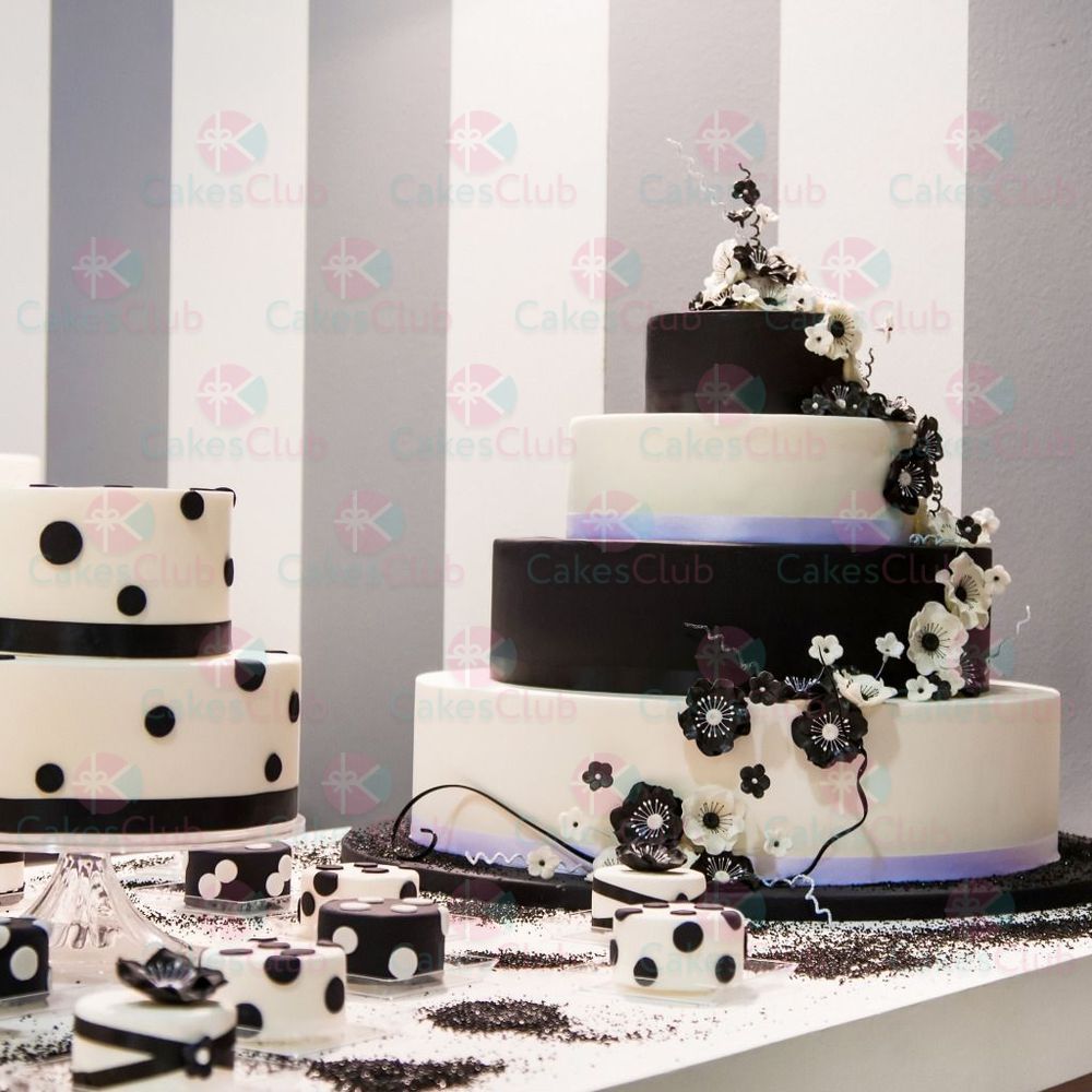 Черные свадебные торты - A1738