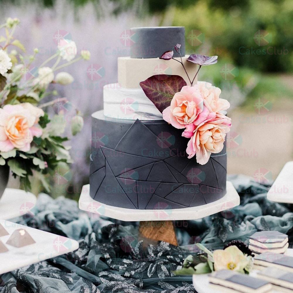 Черные свадебные торты - A1739