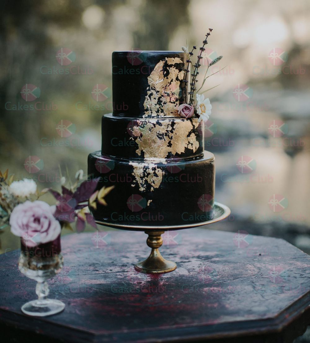 Черные свадебные торты - A1744