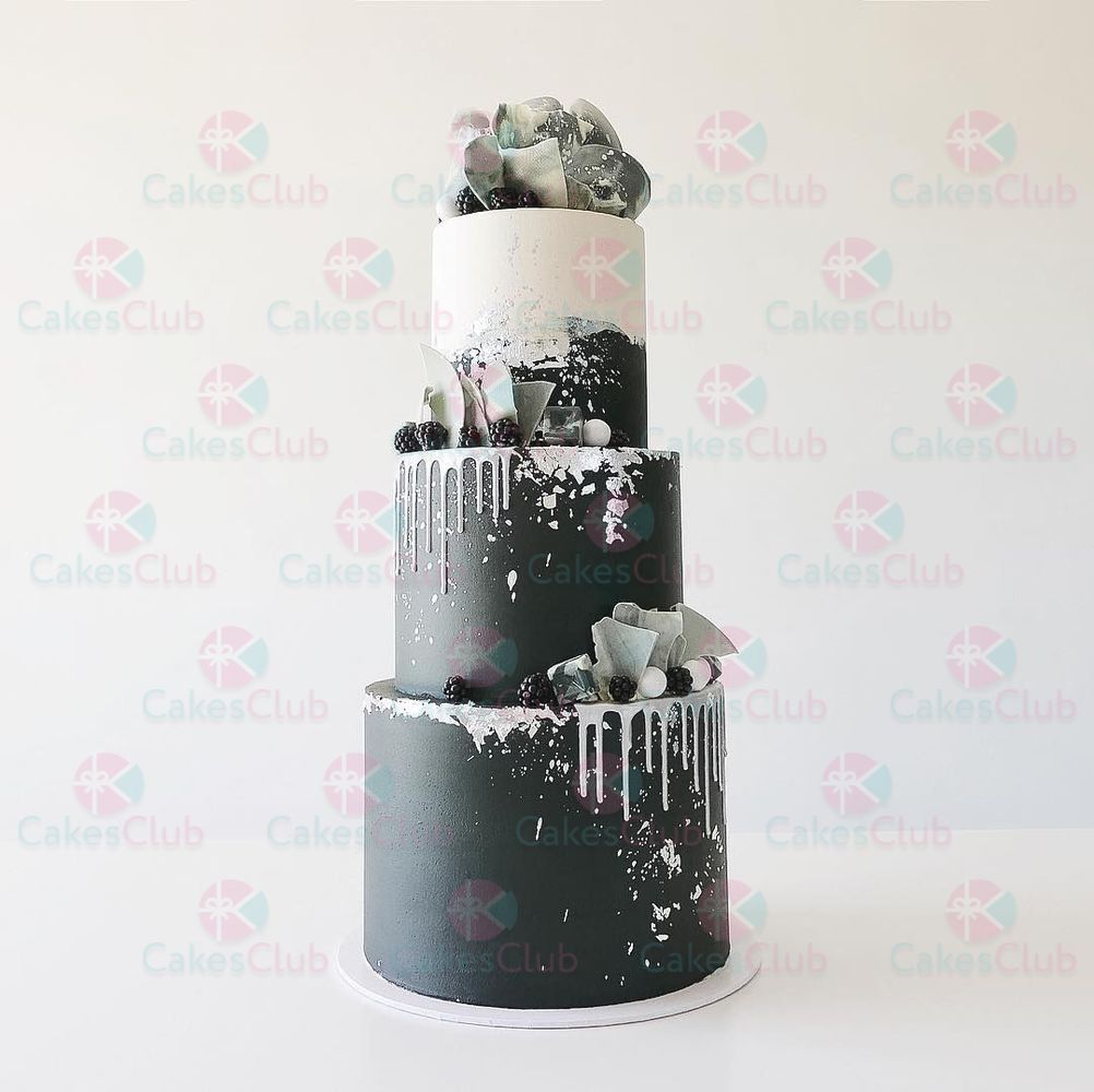 Черные свадебные торты - A1756