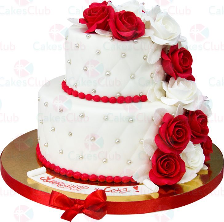 Двухъярусные свадебные торты - A2171