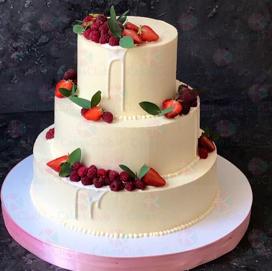 Трехъярусные свадебные торты - A2609