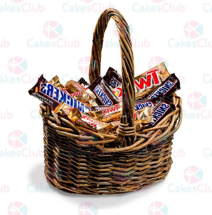 Подарочная корзинка с шоколадками - K90