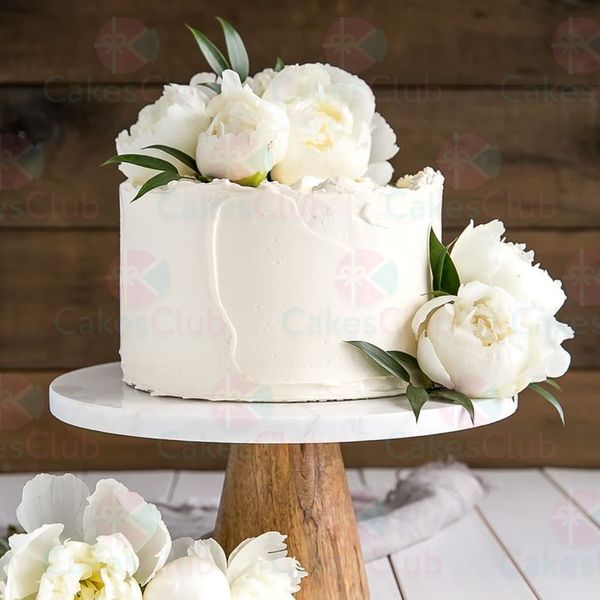 Свадебные торты с цветами - A3434