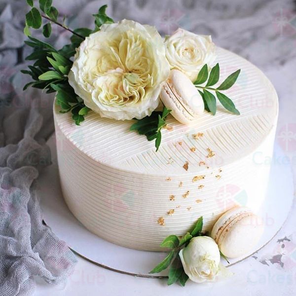 Свадебные торты с цветами - A3446