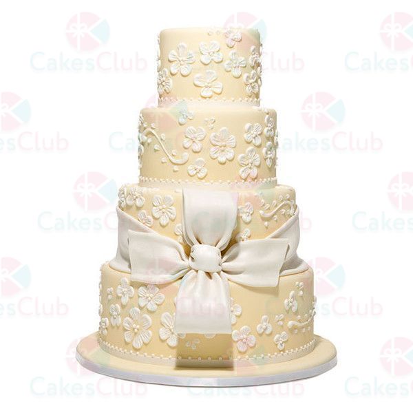 Бежевые свадебные торты - A2763