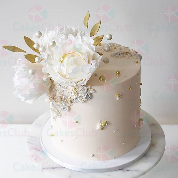 Бежевые свадебные торты - A2765