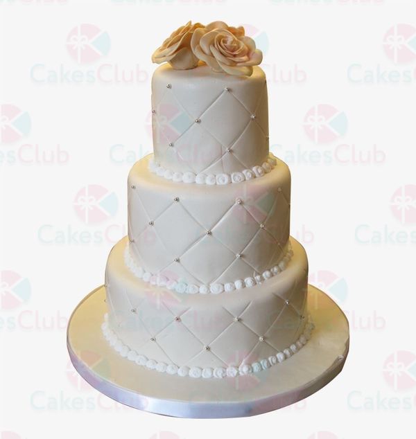 Бежевые свадебные торты - A2771