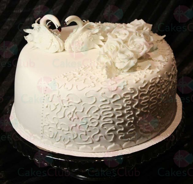 Свадебные торты с лебедями - A2783