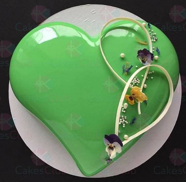 Свадебные торты в виде сердца - A2840