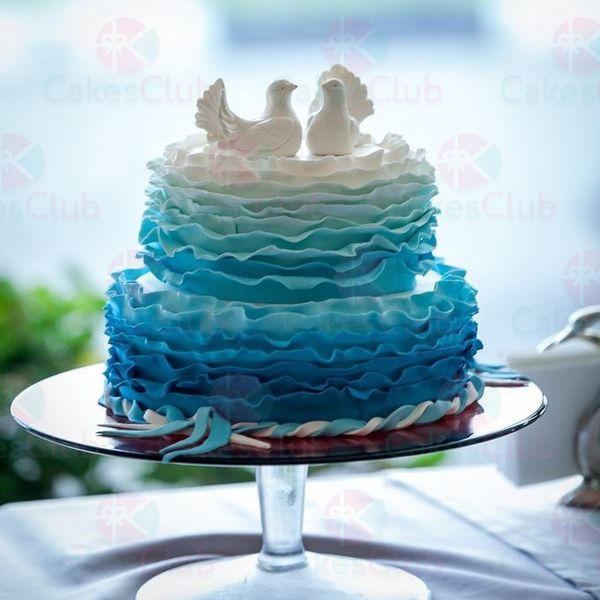 Голубые свадебные торты - A2880