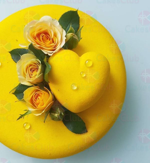 Желтые свадебные торты - A2913