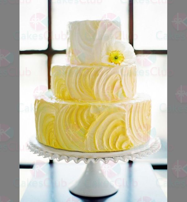Желтые свадебные торты - A2917