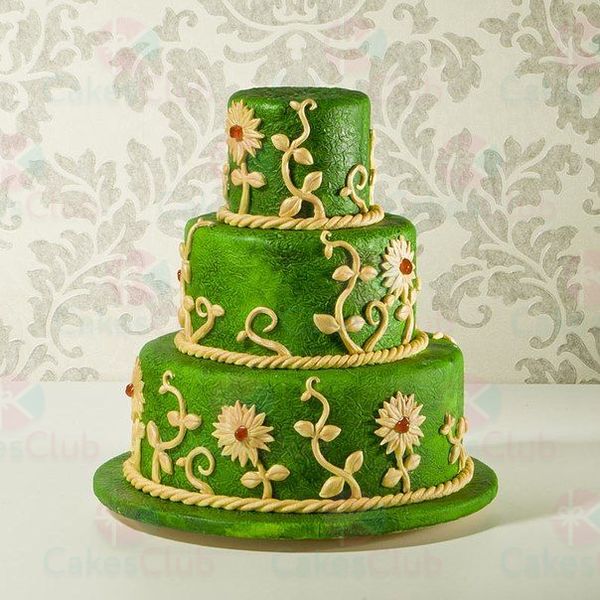 Зеленые свадебные торты - A2938
