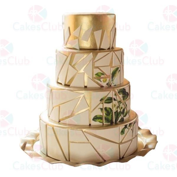 Золотые свадебные торты - A2940