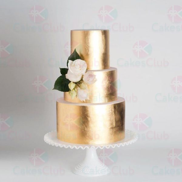 Золотые свадебные торты - A2943