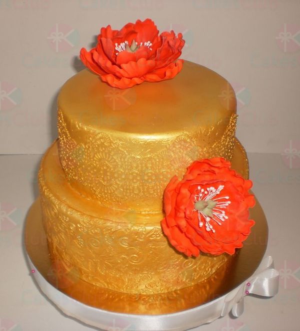 Золотые свадебные торты - A2944