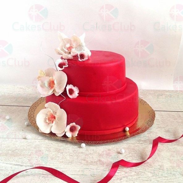 Красные свадебные торты - A2967