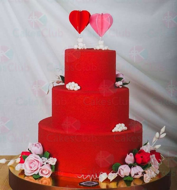 Красные свадебные торты - A2970