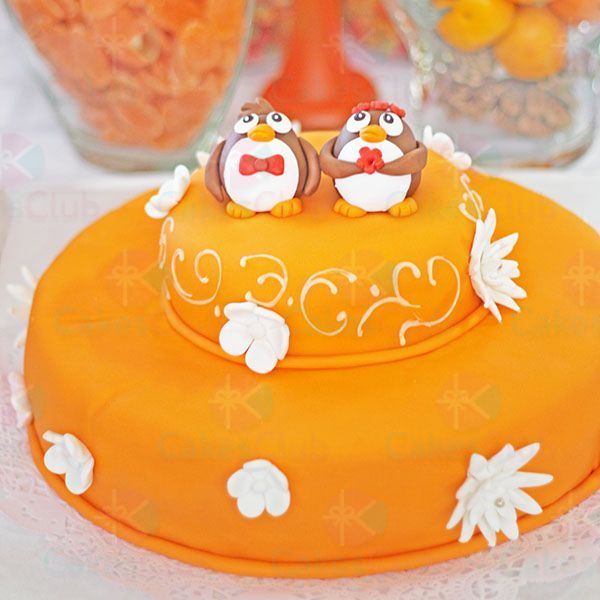 Оранжевые свадебные торты - A3032