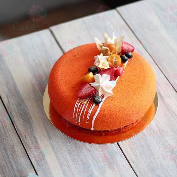 Оранжевые свадебные торты - A3034