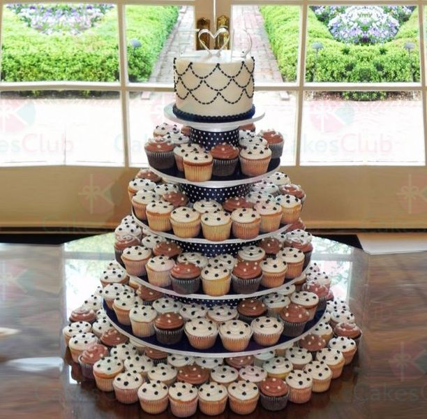 Свадебные торты с капкейками - A3112