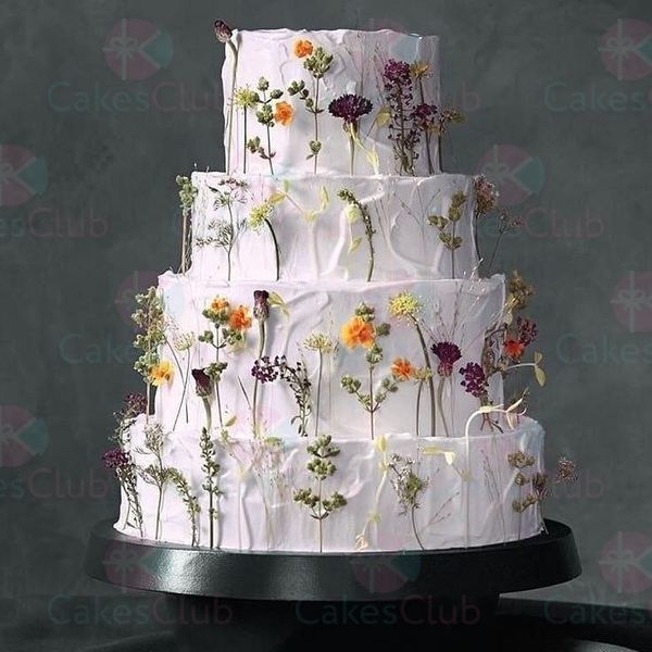 Свадебные торты с цветами - A3153