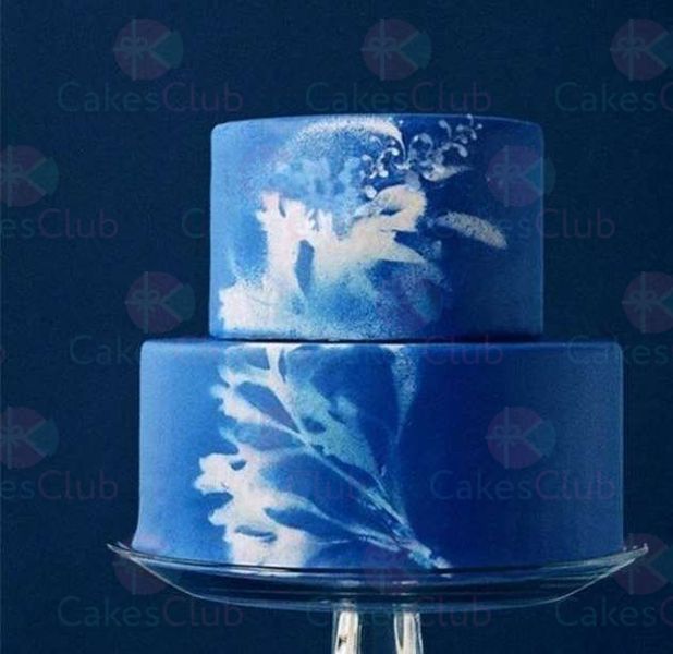 Синие свадебные торты - A3222