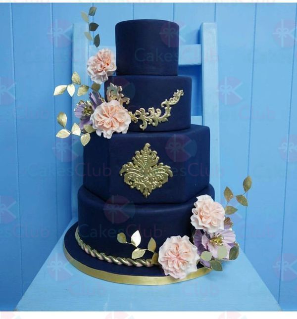 Синие свадебные торты - A3231