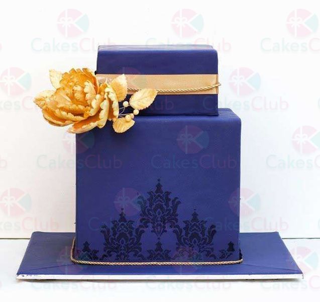 Синие свадебные торты - A3237
