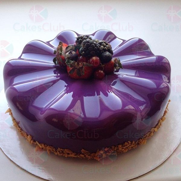 Фиолетовые свадебные торты - A3240