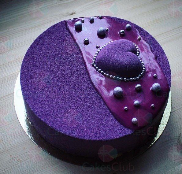 Фиолетовые свадебные торты - A3255