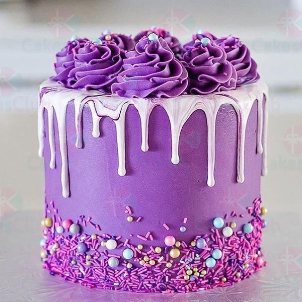 Фиолетовые свадебные торты - A3308