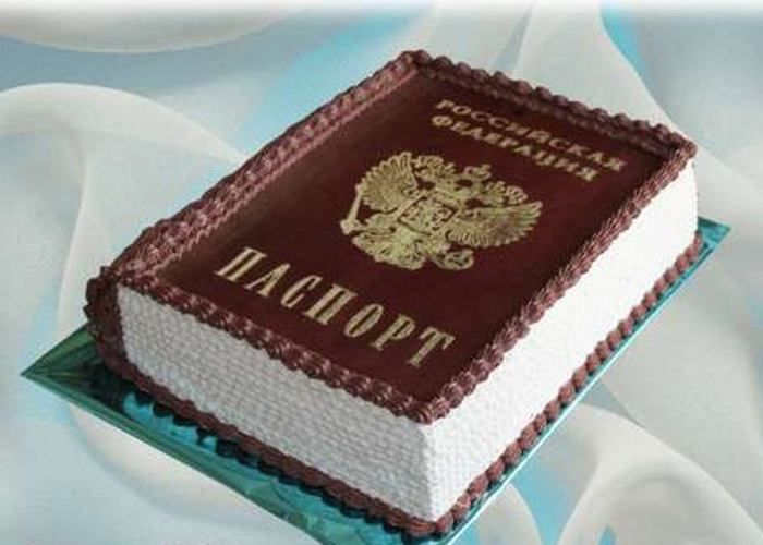 Торт паспорт (14 лет) - a399
