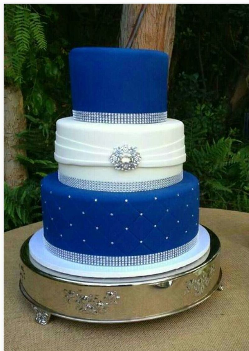 Синие свадебные торты - a1193